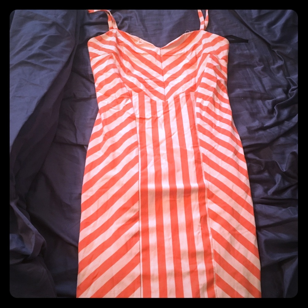 Bebe Coral Stripe Dress
