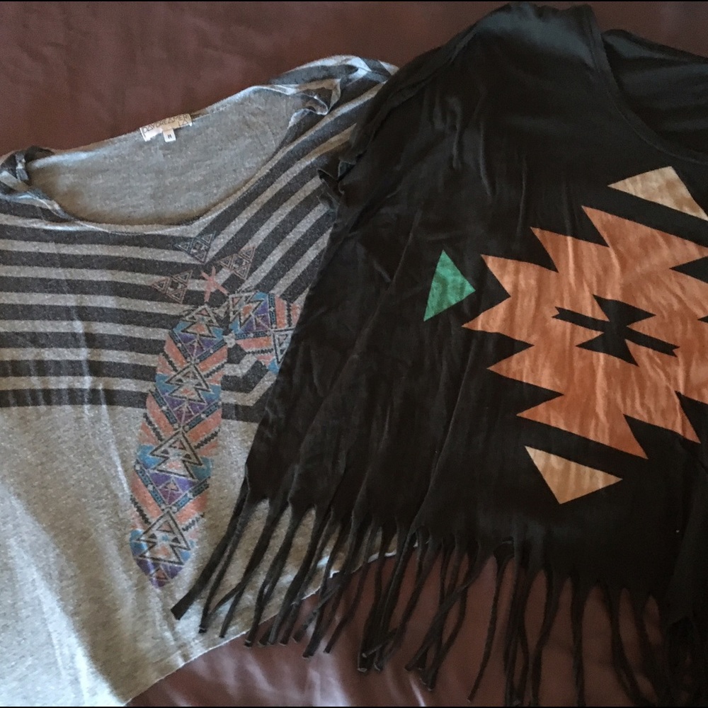 Two tribal crop top bundle