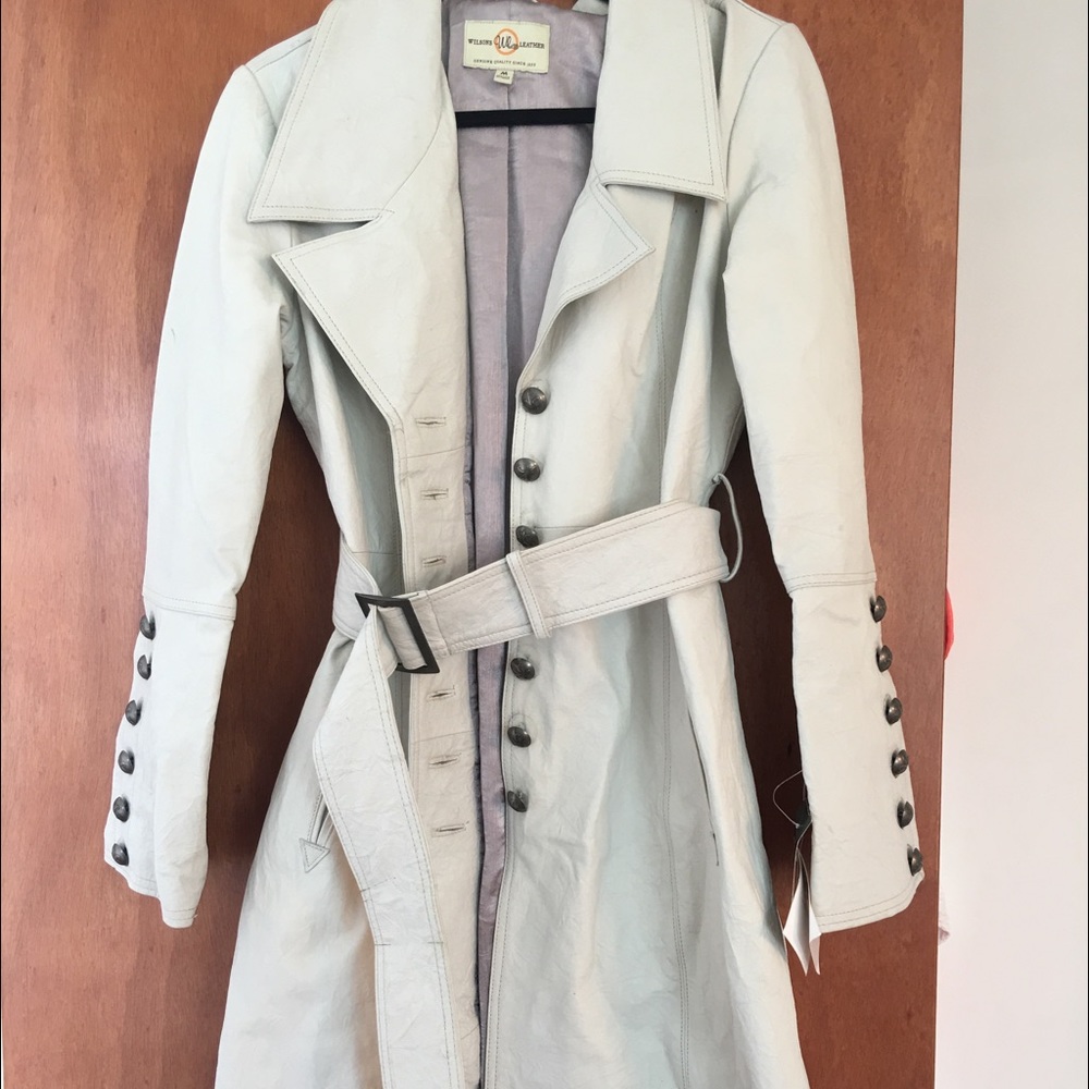Wilson leather cream color leather jacket