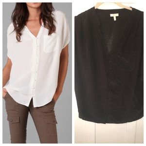Joie November Silk Top in Caviar