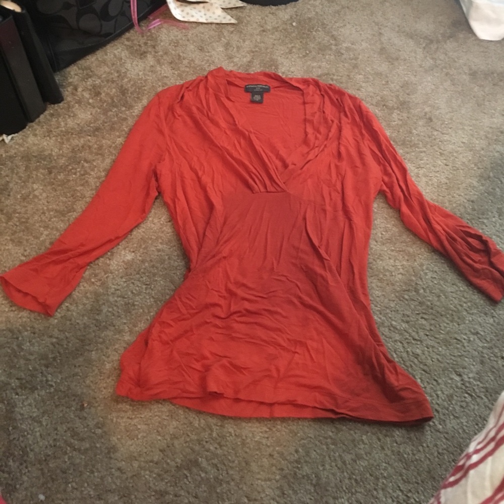 Burnt orange 3/4 sleeve top
