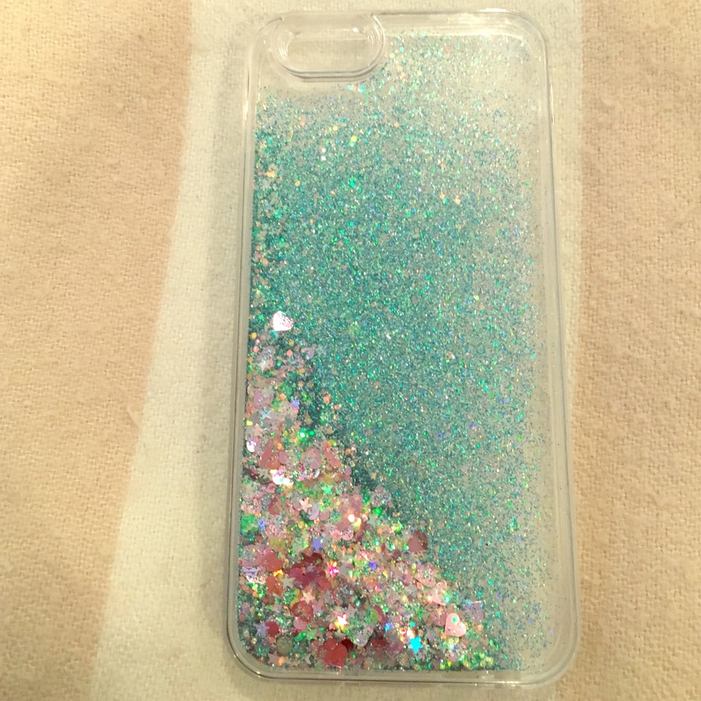 Teal Sparkly waterfall Phone case