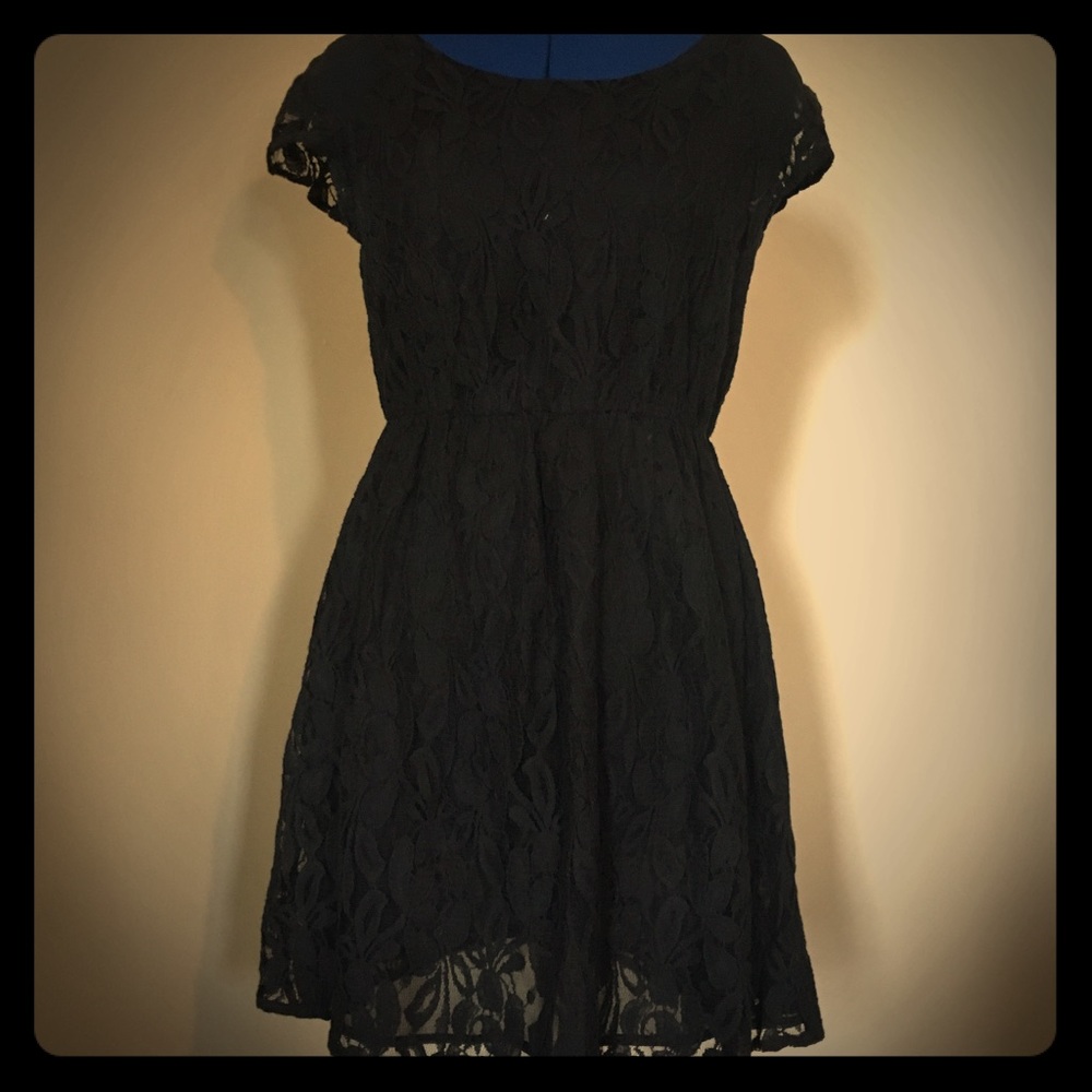 Gorgeous Black Lace Dress by Monteau