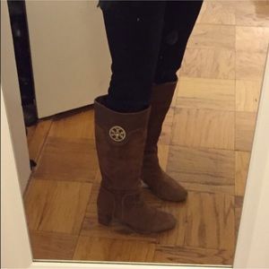 Tory Burch Suede Mid Heel Boots!