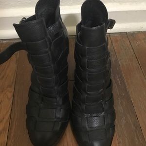 Women leather ankle boots