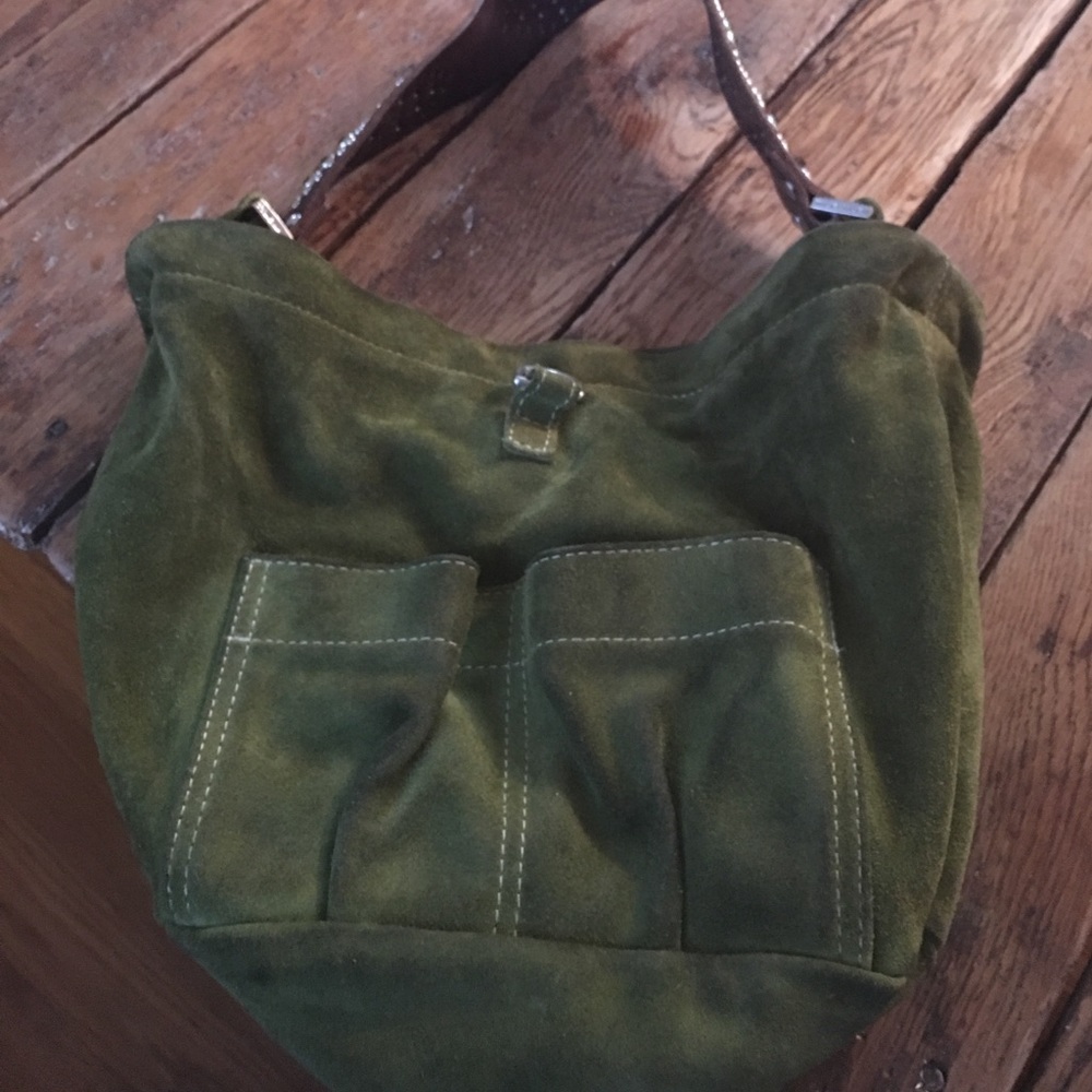 Tylie Malibu green suede handbag