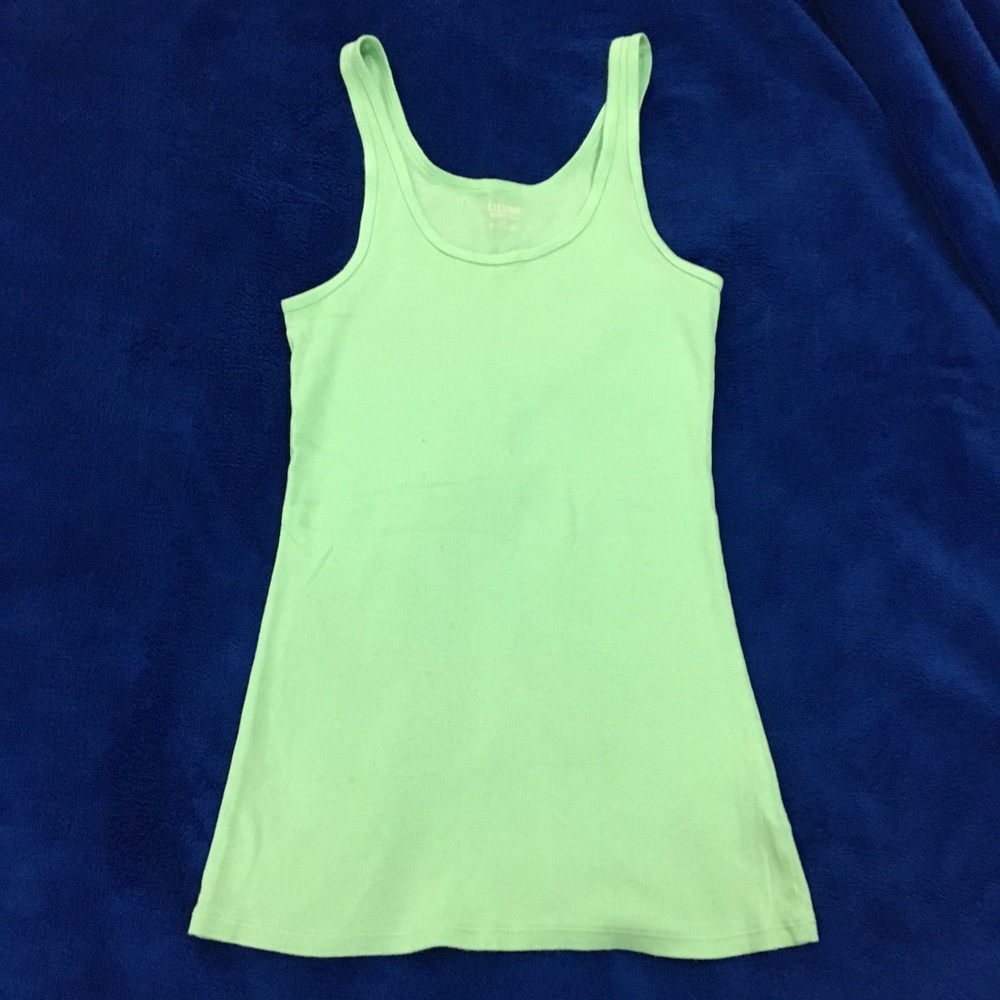 Mint Green Ribbed Tank Top