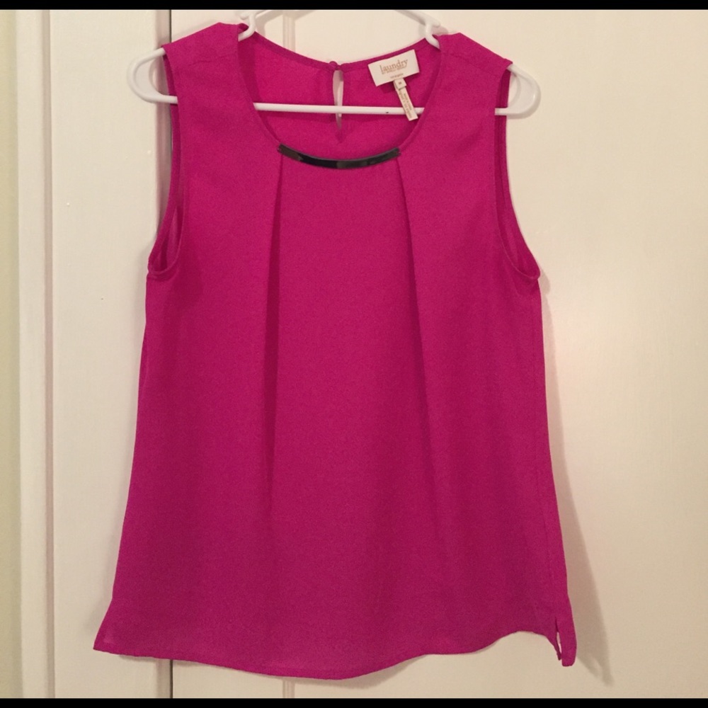 Hot Pink Laundry Sleeveless Shirt