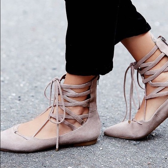 Jeffrey Campbell Shoes - Jeffrey Campbell X Free People Shay Lace Up Flats