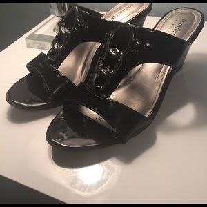 Chunky High Gloss Heel Sandals