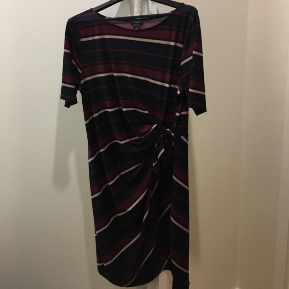 Anne Taylor Loft Faux Wrap Dress, XL, 3/4 Sleeve