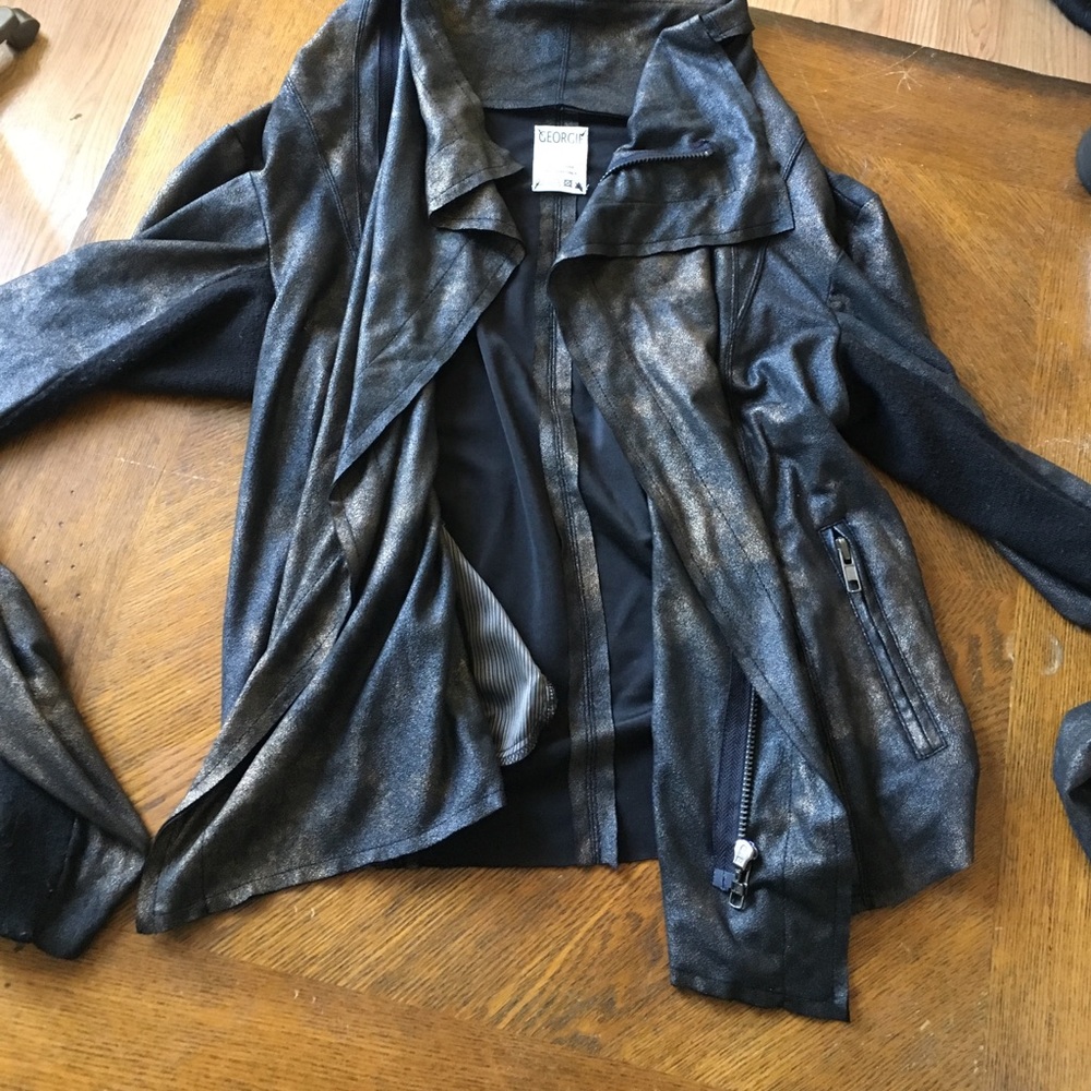 Georgie distressed Leather Like jacket