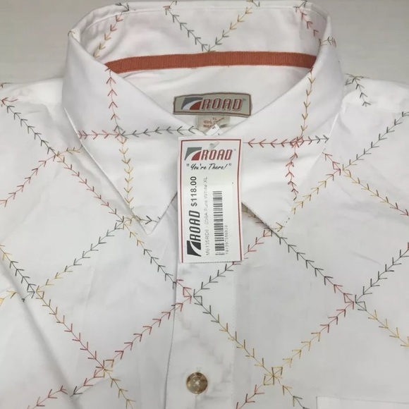 ROAD Apparel-Embroidered M8 Jacquard Mens Shirt - Picture 3 of 6