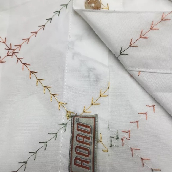 ROAD Apparel-Embroidered M8 Jacquard Mens Shirt - Picture 4 of 6