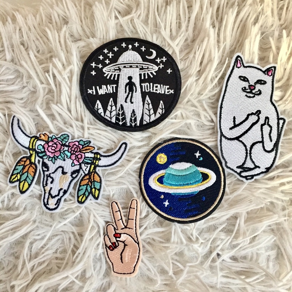 Denim Jacket Iron on or Sew on Patches