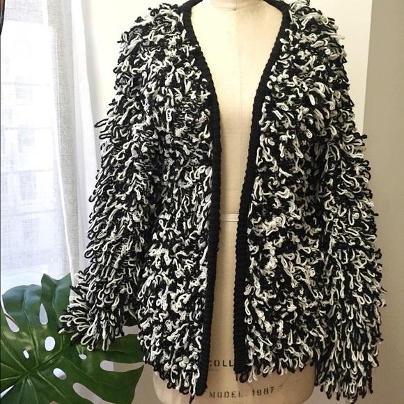 Sweaters - Glamorous Black and White Oversized Cardigan Sweaters - Glamorous Black and White Oversized Cardigan