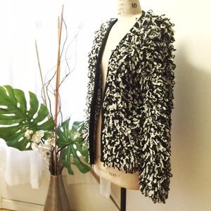 Sweaters - Glamorous Black and White Oversized Cardigan Sweaters - Glamorous Black and White Oversized Cardigan