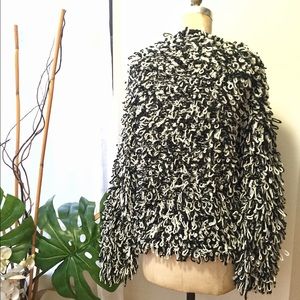 Sweaters - Glamorous Black and White Oversized Cardigan Sweaters - Glamorous Black and White Oversized Cardigan