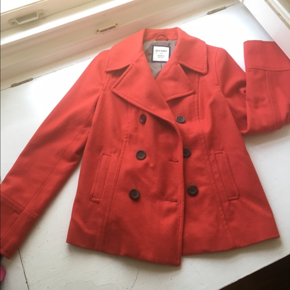 Orange Old Navy Pea Coat