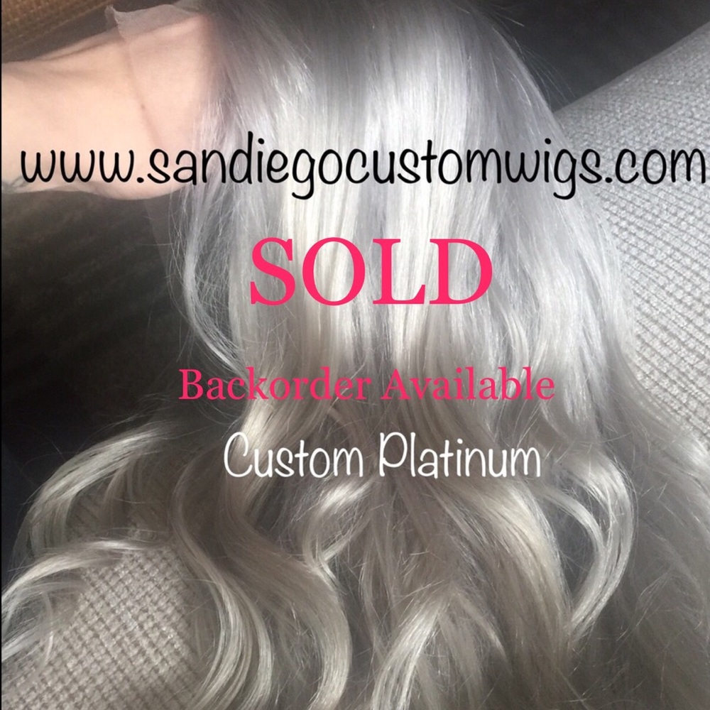 FINAL $ Platinum 100% Human Hair Lace Front 20"