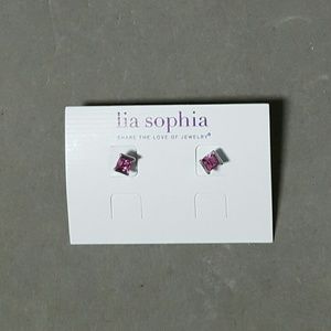 Pink stud earrings