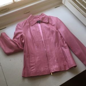 Pink Leather Jacket