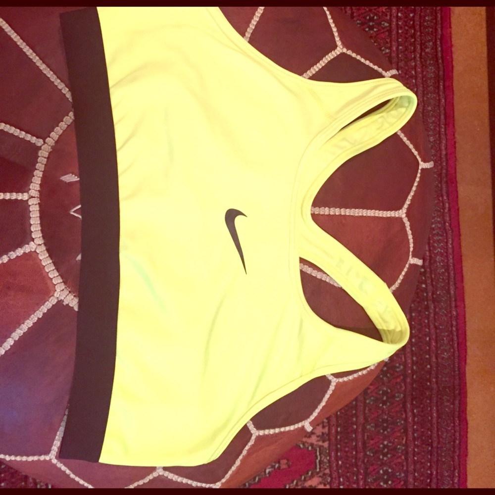 ***SOLD*** Bright yellow Nike sports bra.