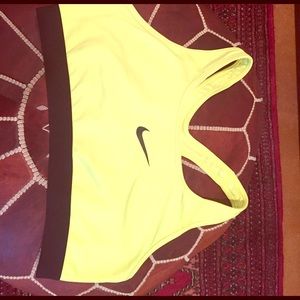 ***SOLD*** Bright yellow Nike sports bra.