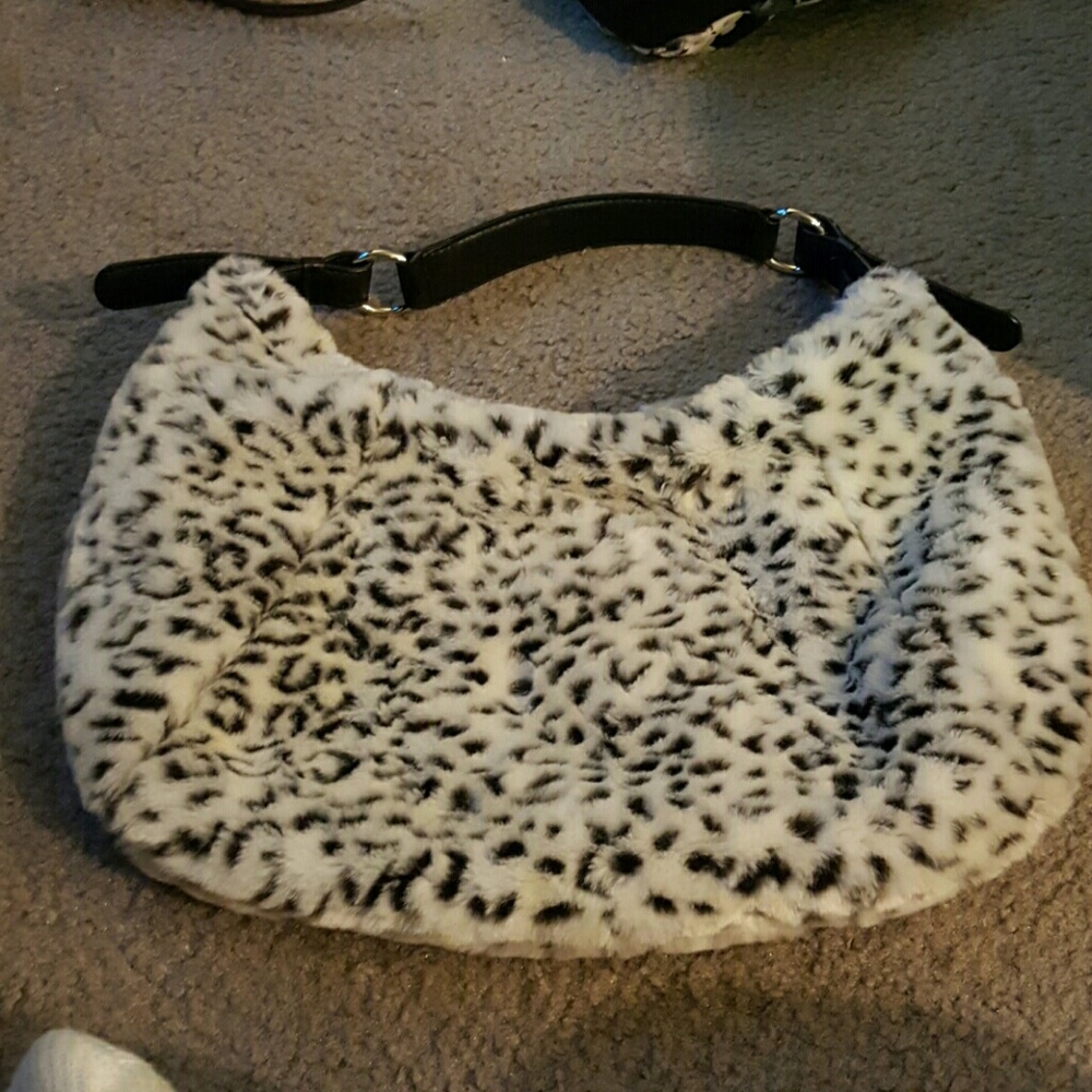 Leopard print large purse