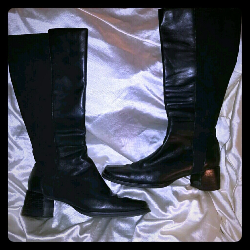 Liz Claiborne Black Leather Boots GREAT CONDITION!