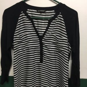 Express dress shirt. Black & white striped size M