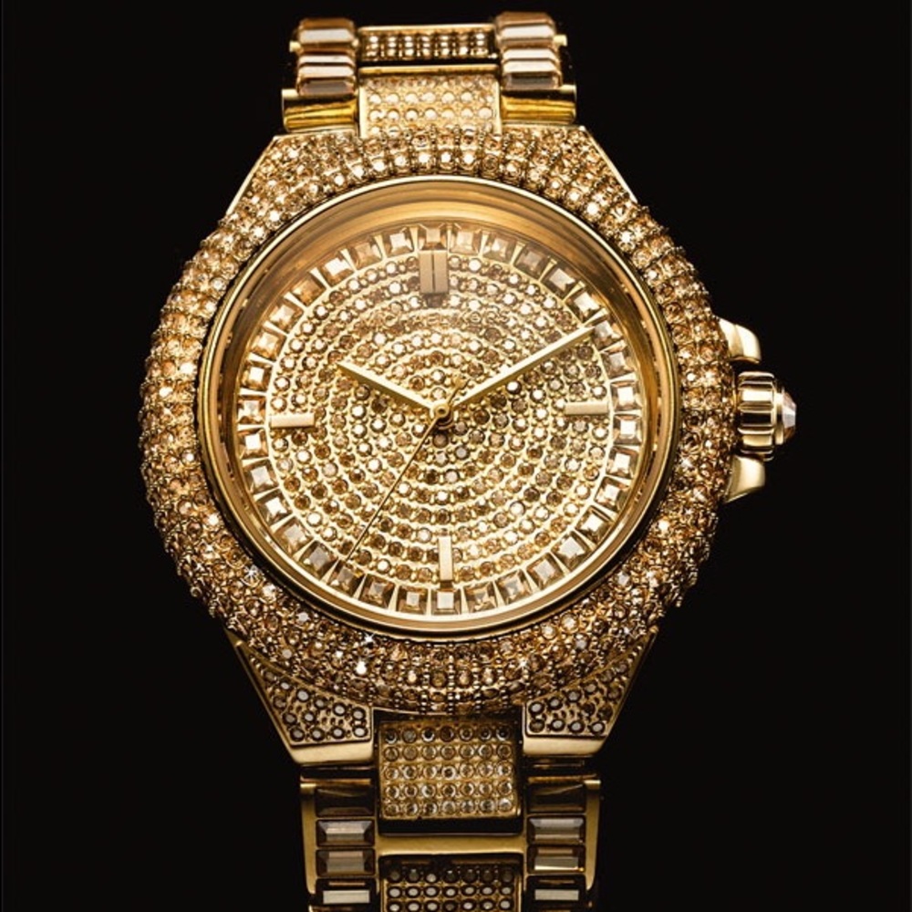 Gold michael kors Camille glitz watch