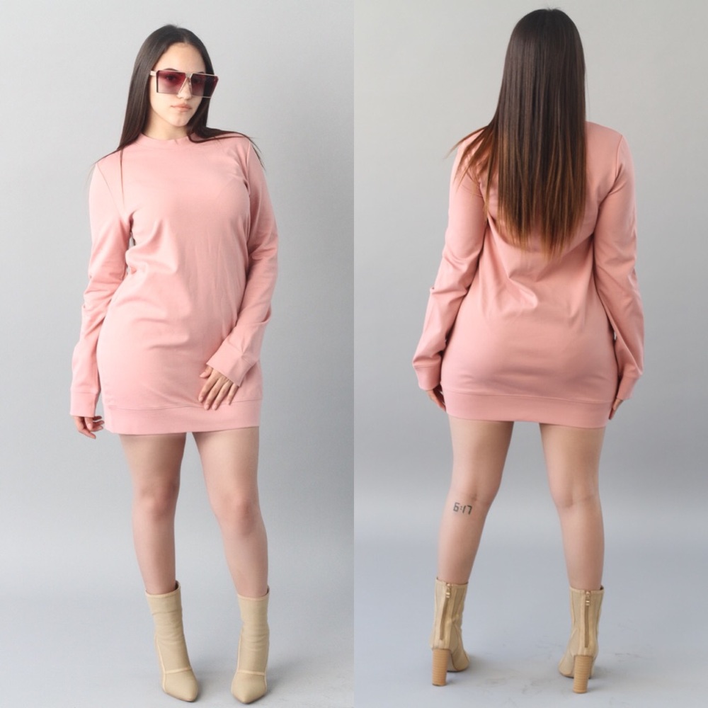Pink Sweater Dress