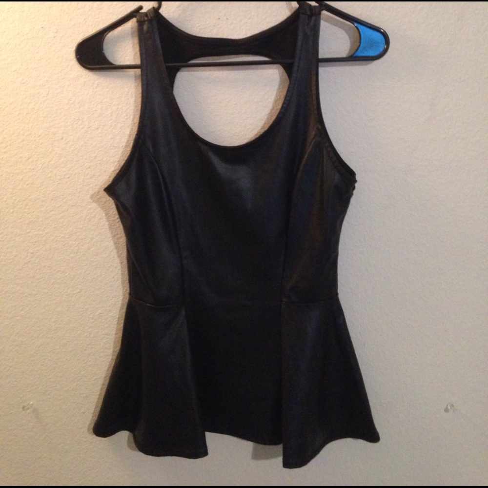 Kirra black leather top