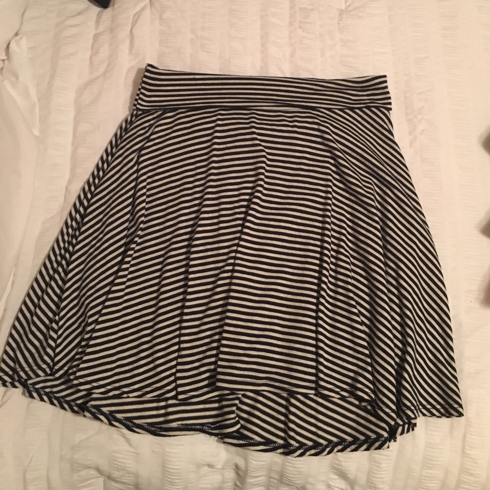 Navy and white circle skirt