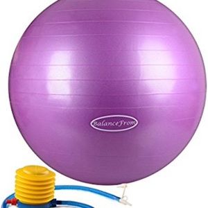 Exercise ball with pump.