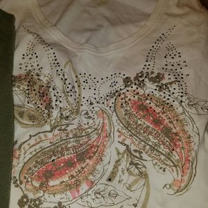 2 quater length sleeve shirts.