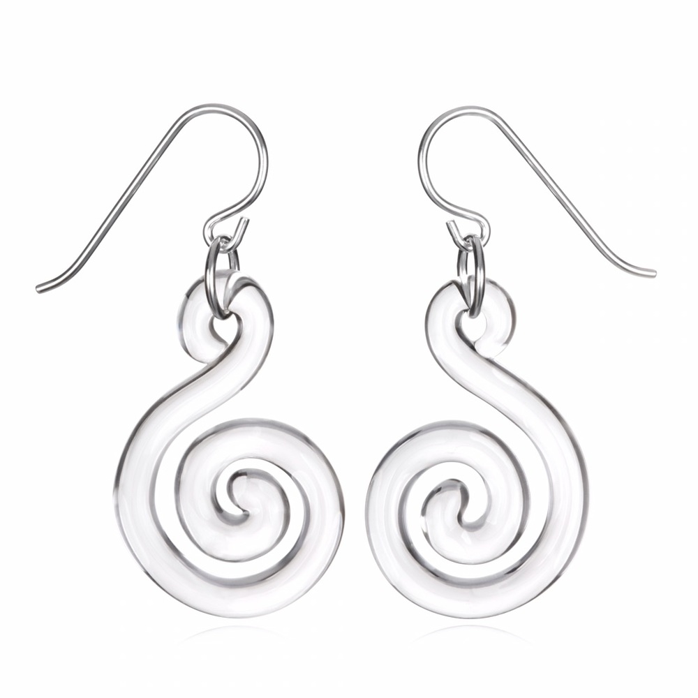 Glass Spiral Earrings