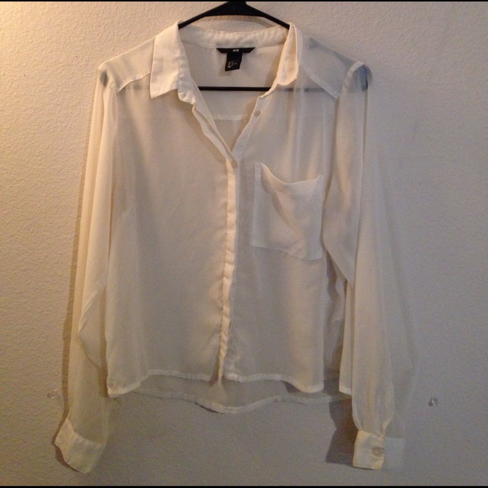 Creamy white H&M blouse