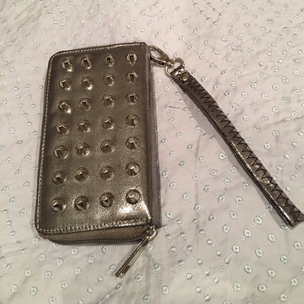 Metallic Studded iPhone Clutch/Wristlet