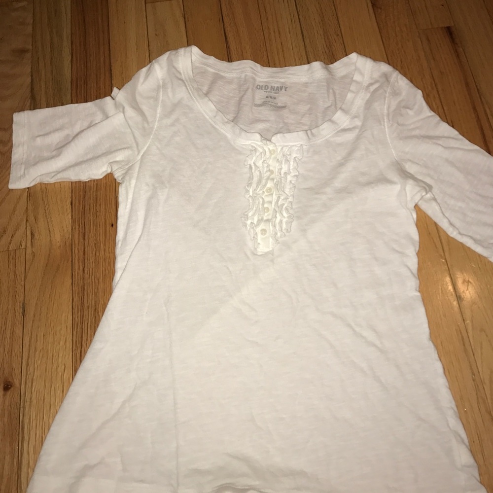 White v-neck