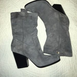 I am selling grey suede booties