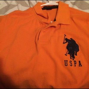 Orange polo collared shirt