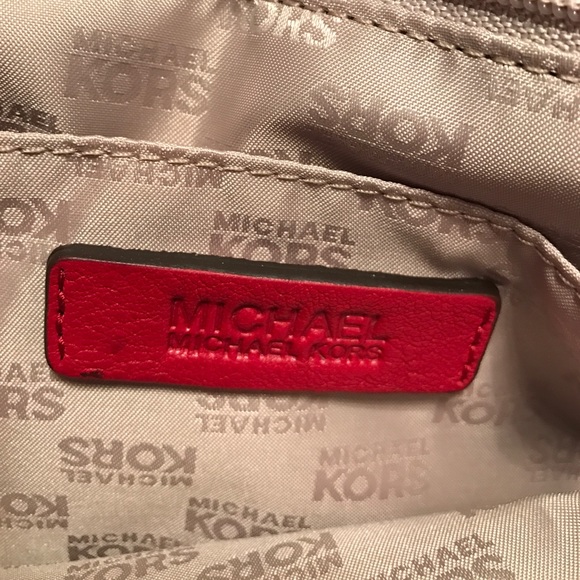 Michael Kors Mirella XS Logo Shopper Crossbody Handbag  Michael Kors red purse