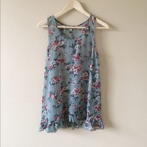 Floral tank blouse