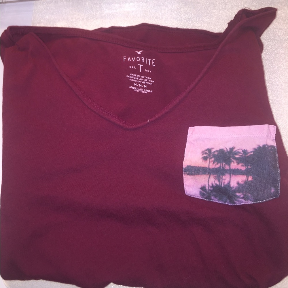 American Eagle Graphic Pocket Tee