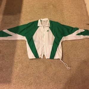 Nike green/white track jacket