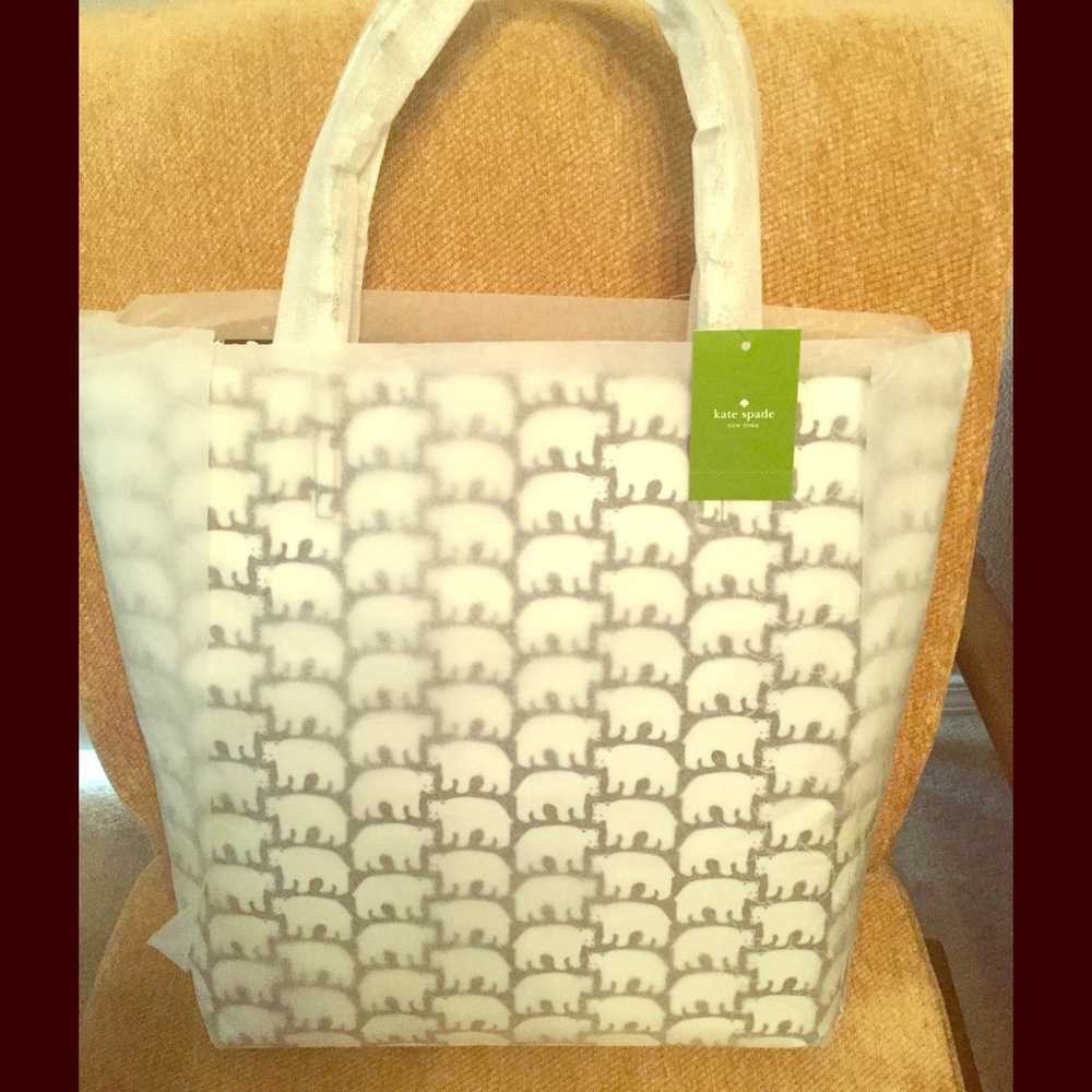 Kate Spade daycation bon shopper polar bear tote