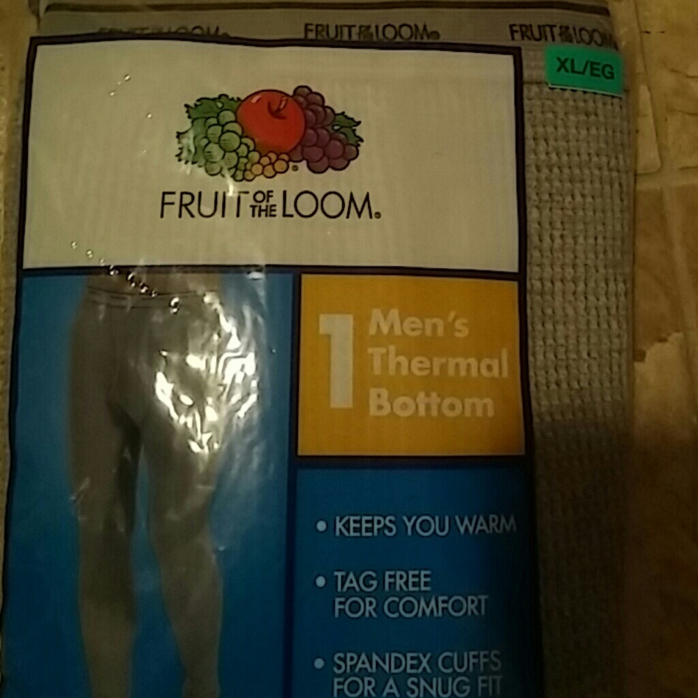 MENS FRUIT OF THE LOOM THERMAL PANTS