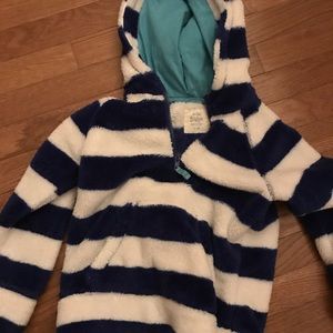 Size 5-6 girls plush mini boden hooded sweater